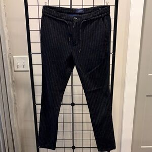 Scotch & Soda Black Pinstripe Joggers
